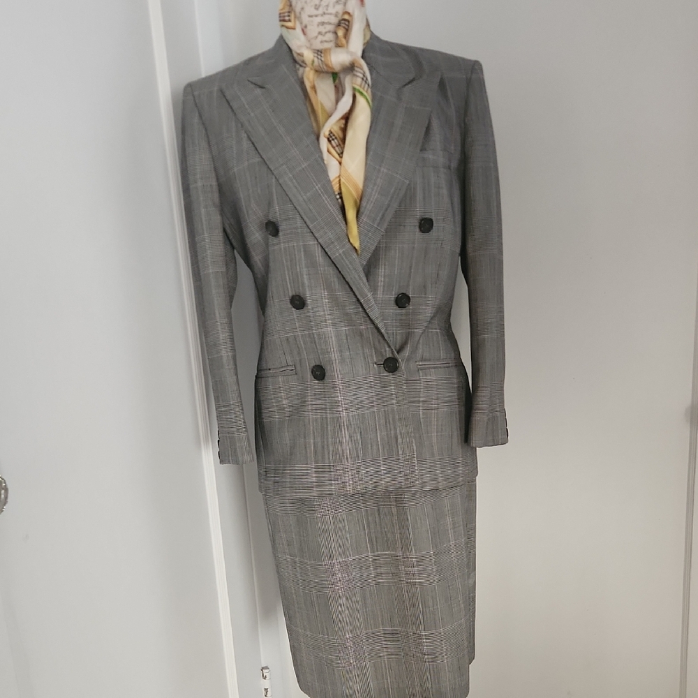 Ralph Lauren Gray Double-Breasted Women's Suit